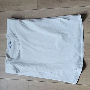 Endless Rose White Padded Shoulder Muscle Tee S